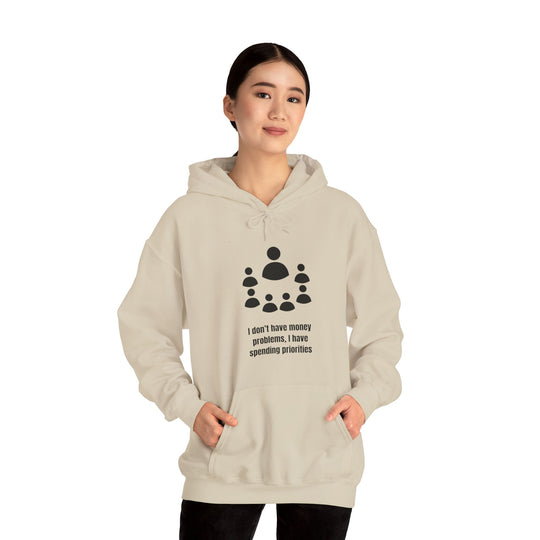 Uitgavenprioriteiten Hoodie – Geldbewegingen met een twist