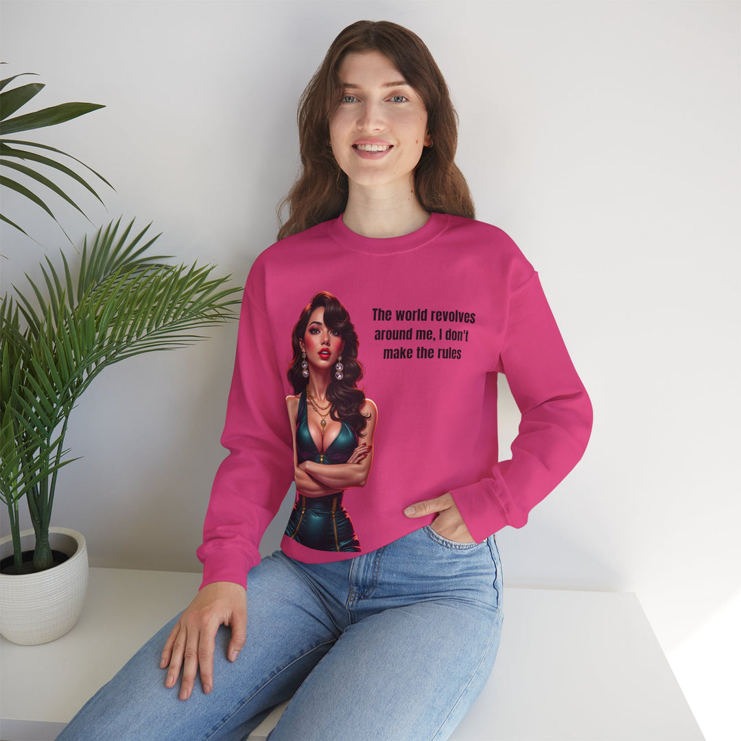 De wereld draait om mij – Damessweatshirt