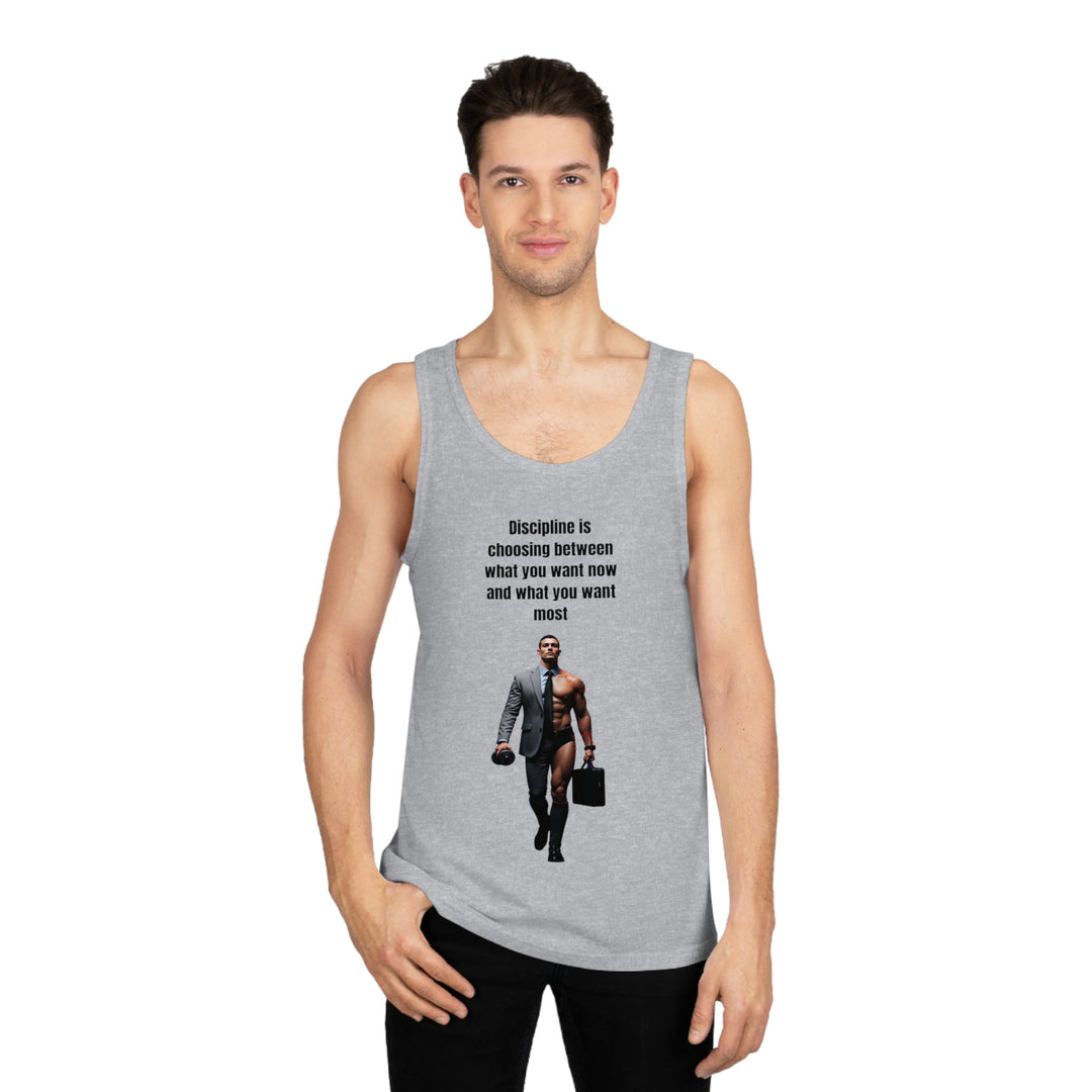 "Discipline is Choosing Between What You Want Now and What You Want Most" – Men´s Tank Top