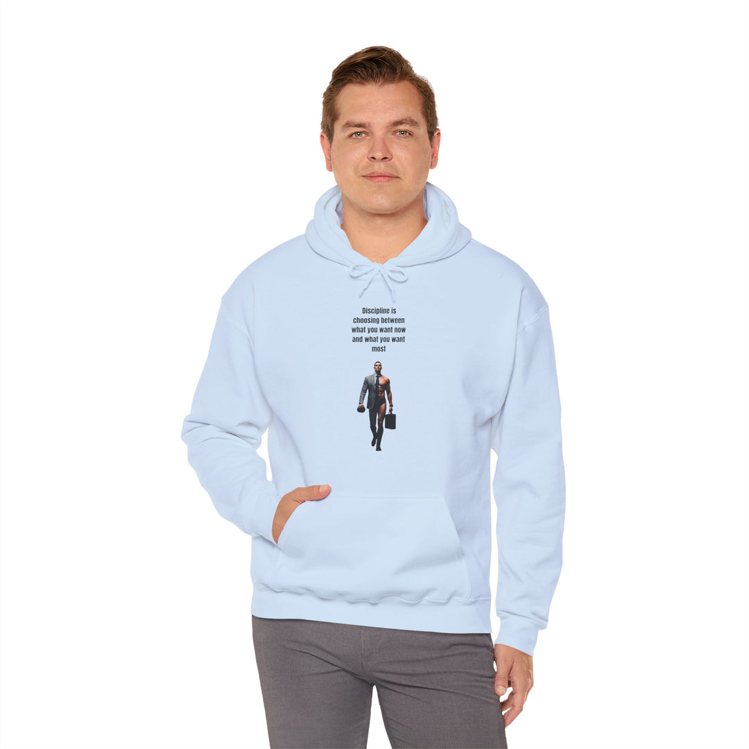 "Discipline is Choosing Between What You Want Now and What You Want Most" – Men´s Hoodie