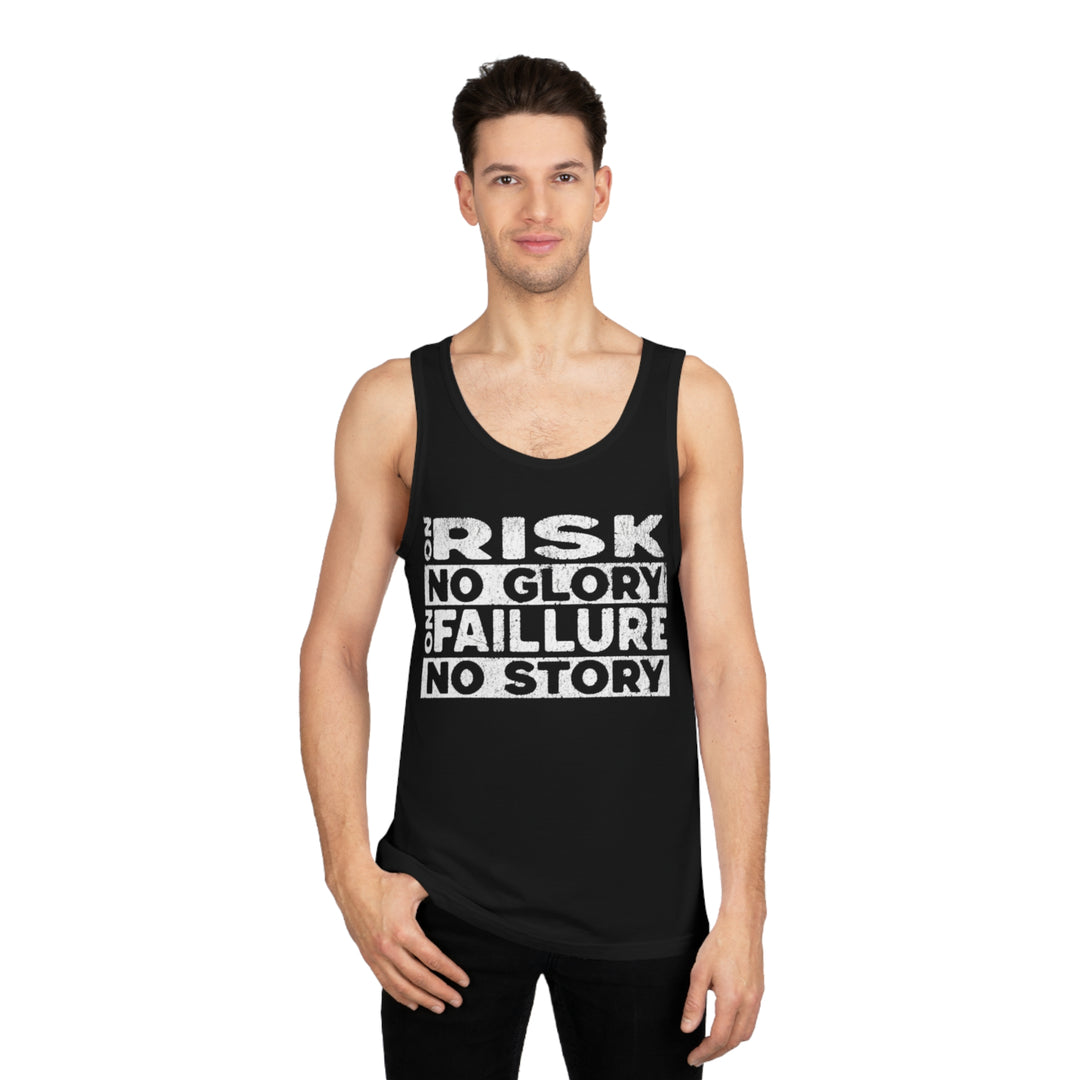 "No Risk, No Glory – No Failure, No Story" Men's Tank Top