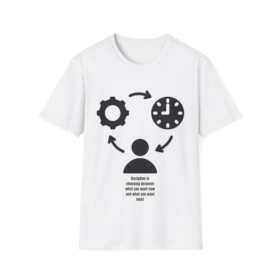 Discipline boven verlangen T-shirt – Toewijding aan groei