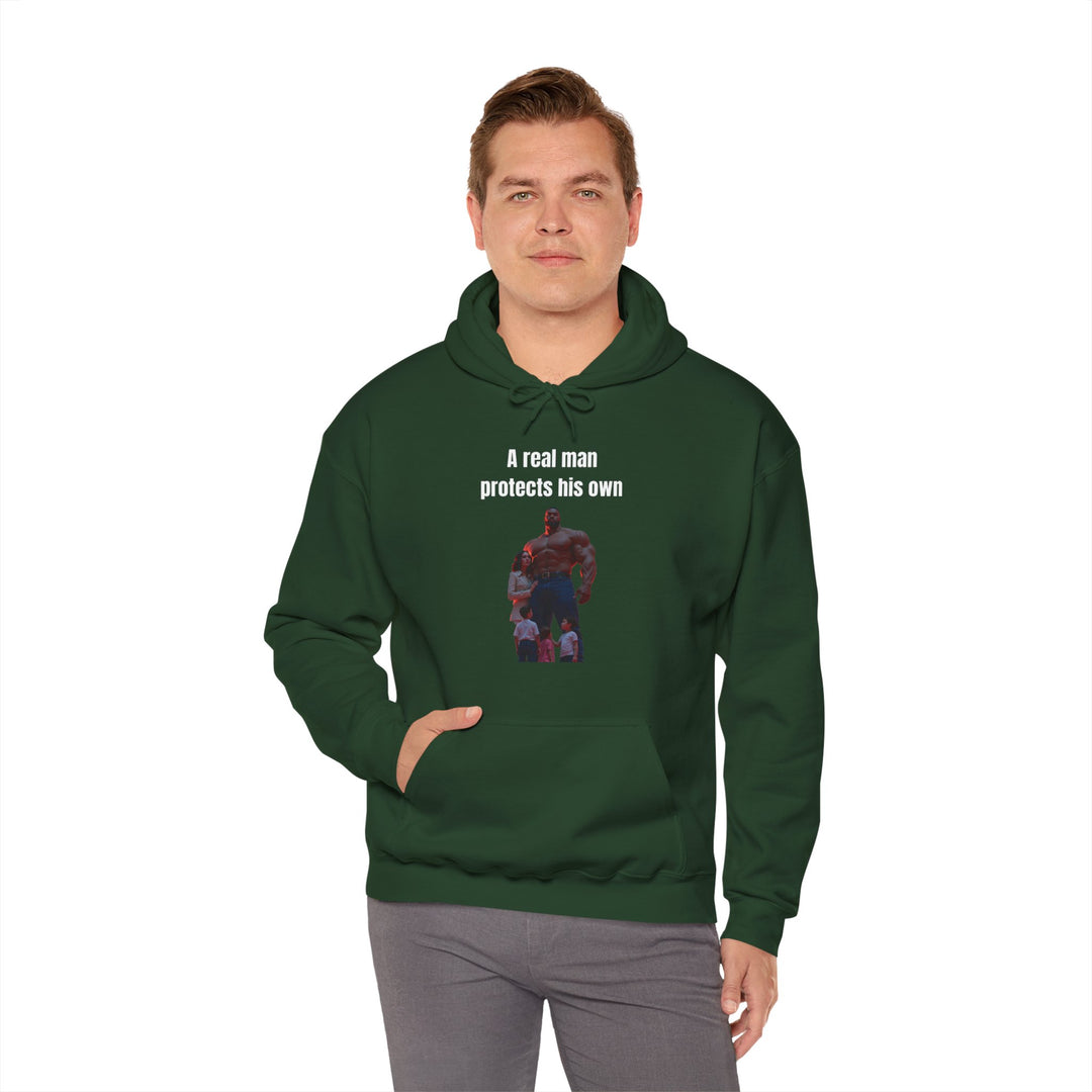 "A Real Man Protects His Own" – Men's Hoodie