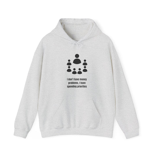 Uitgavenprioriteiten Hoodie – Geldbewegingen met een twist