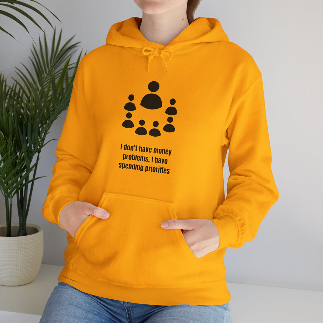 Uitgavenprioriteiten Hoodie – Geldbewegingen met een twist