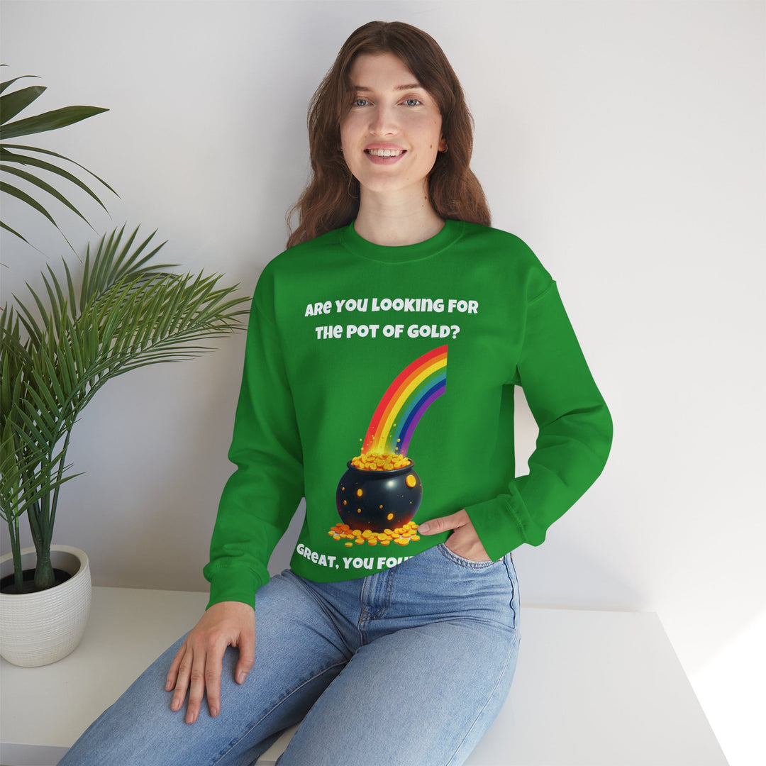 "Pot of Gold" St. Patrick's Day Rundhals-Sweatshirt 