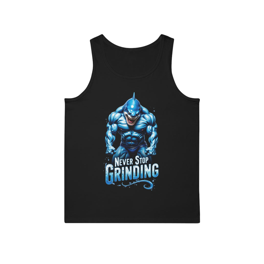 Never Stop Grinding – Shark Power Tank Top