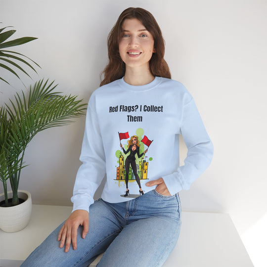 Rote Fahnen? Ich sammle sie – Gemütliches Damen-Sweatshirt