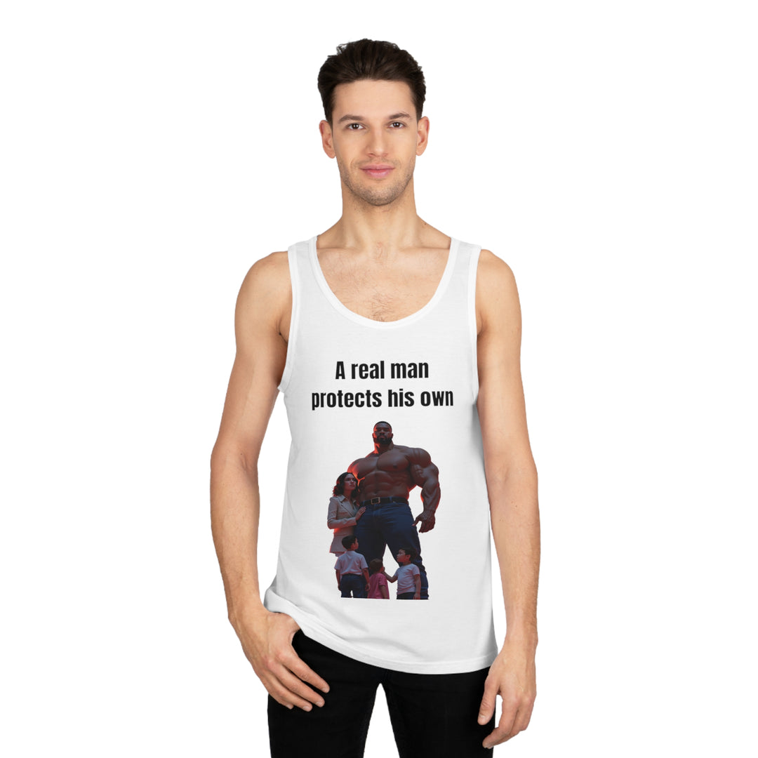 "A Real Man Protects His Own" – Men's Tank Top