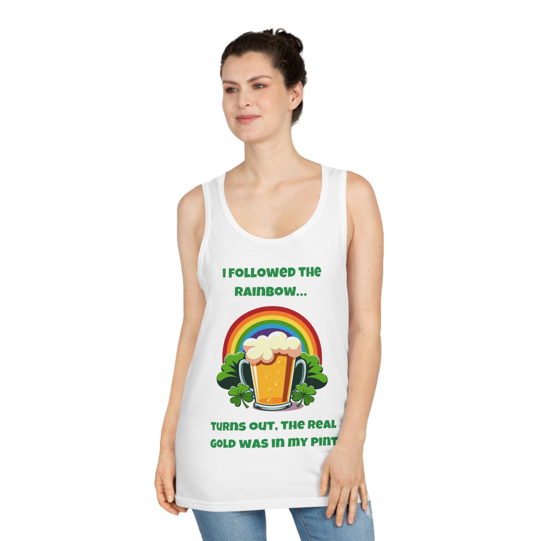 St. Patrick's Day Beer Tank Top - "I Followed the Rainbow..."