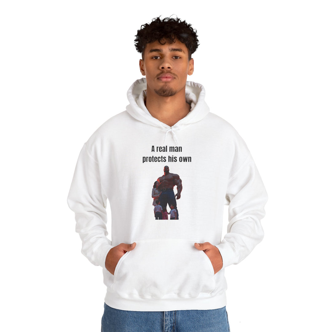 "A Real Man Protects His Own" – Men's Hoodie