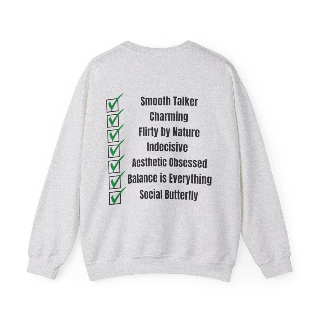 Waage Sternzeichen – Glatter Redner &amp; Gesellschaftsschmetterling Sweatshirt 