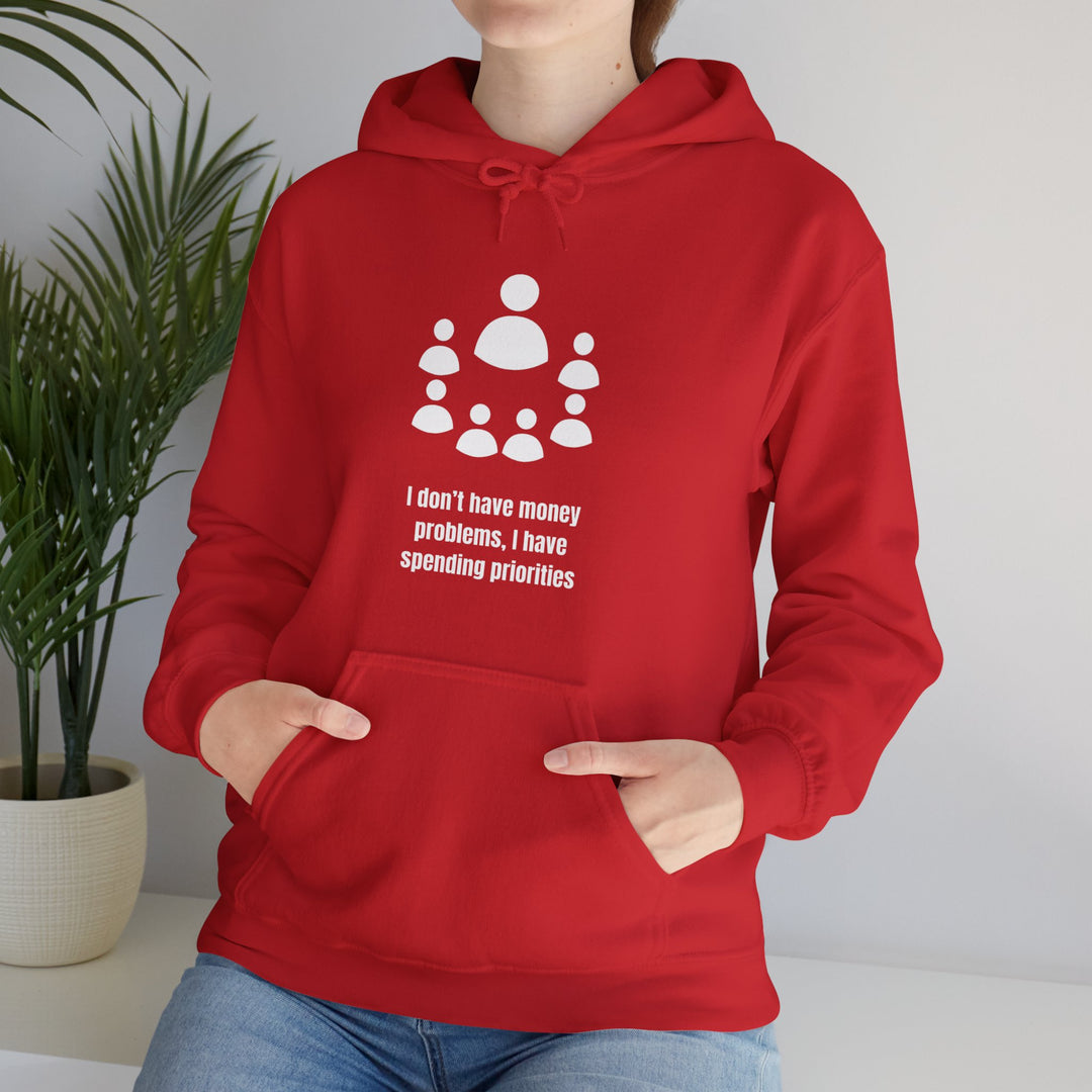 Uitgavenprioriteiten Hoodie – Geldbewegingen met een twist