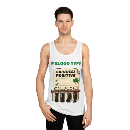 Mijn bloedgroep? Guinness Positive Tank Top – De ultieme Ierse diagnose!