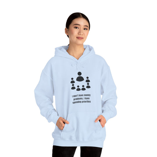 Uitgavenprioriteiten Hoodie – Geldbewegingen met een twist