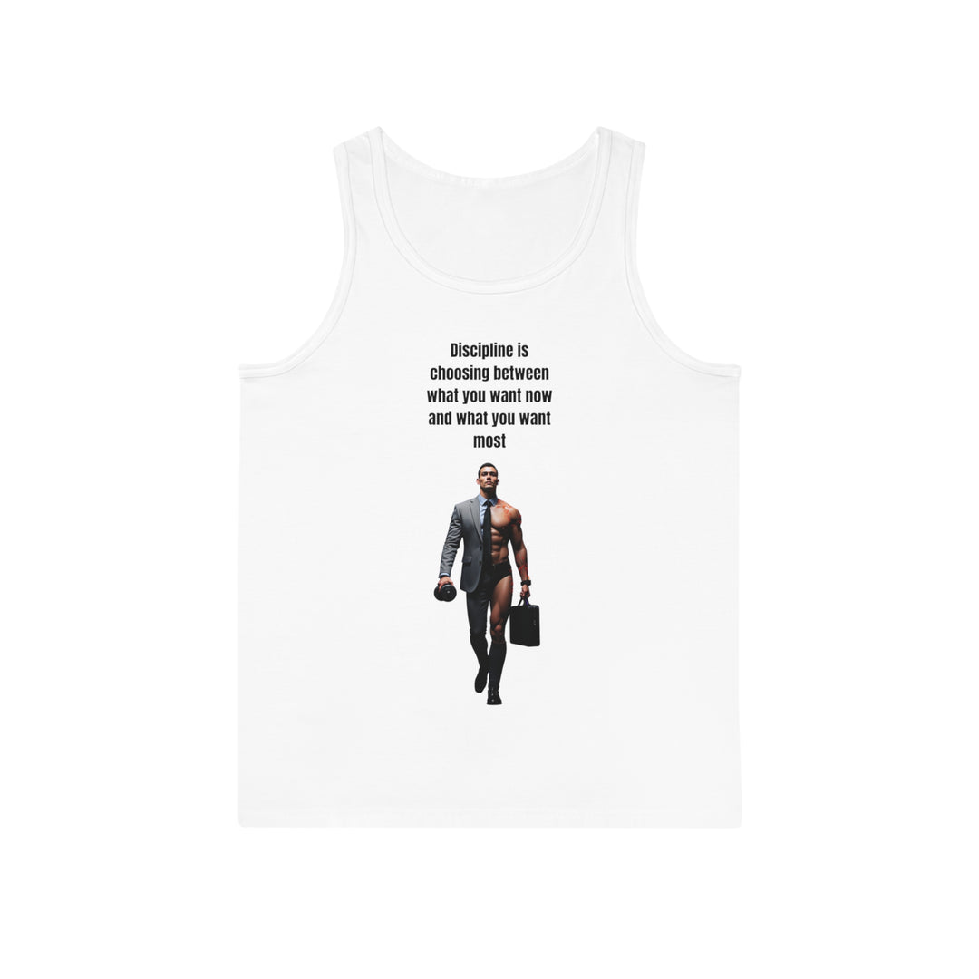 "Discipline is Choosing Between What You Want Now and What You Want Most" – Men´s Tank Top