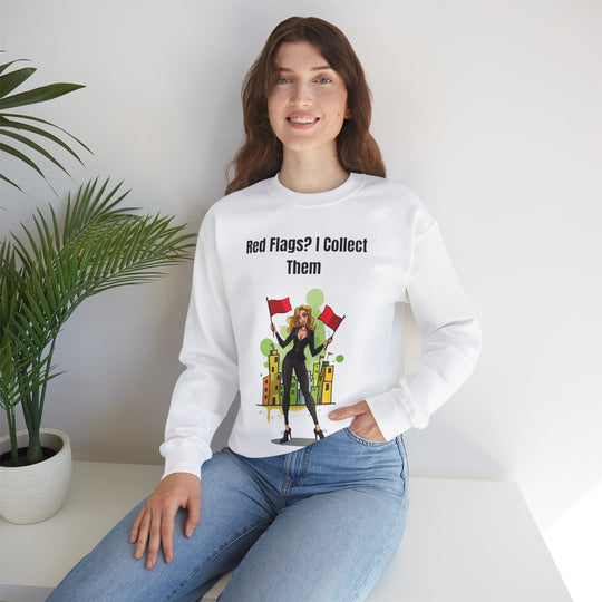 Rote Fahnen? Ich sammle sie – Gemütliches Damen-Sweatshirt