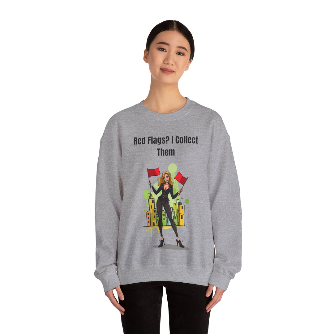 Rote Fahnen? Ich sammle sie – Gemütliches Damen-Sweatshirt