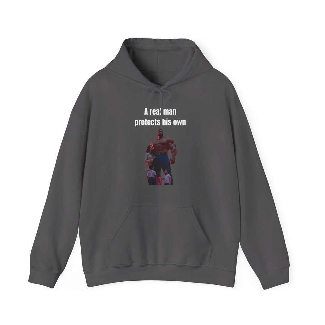 "A Real Man Protects His Own" – Men's Hoodie