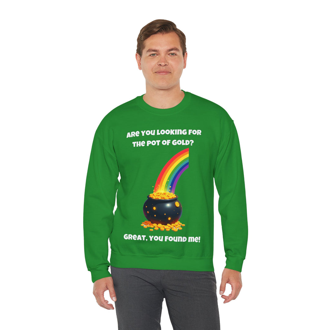 "Pot of Gold" St. Patrick's Day Rundhals-Sweatshirt 