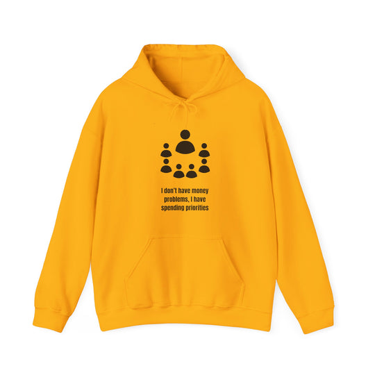 Uitgavenprioriteiten Hoodie – Geldbewegingen met een twist