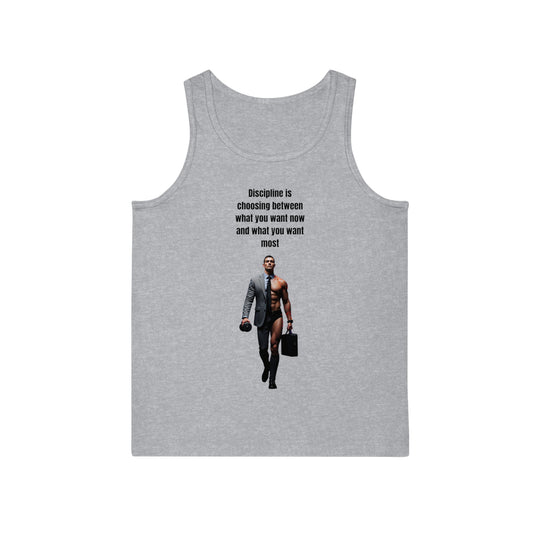 "Discipline is Choosing Between What You Want Now and What You Want Most" – Men´s Tank Top