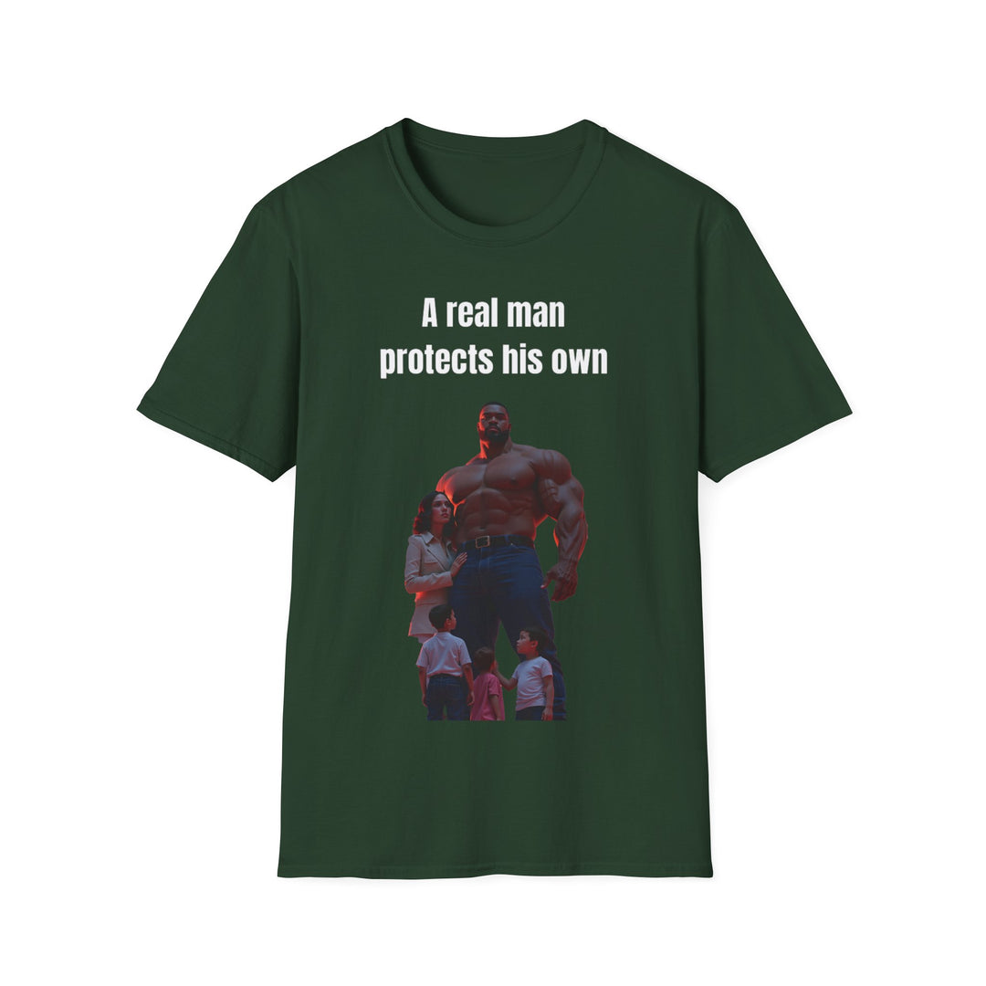 "A Real Man Protects His Own" – Men's T-Shirt