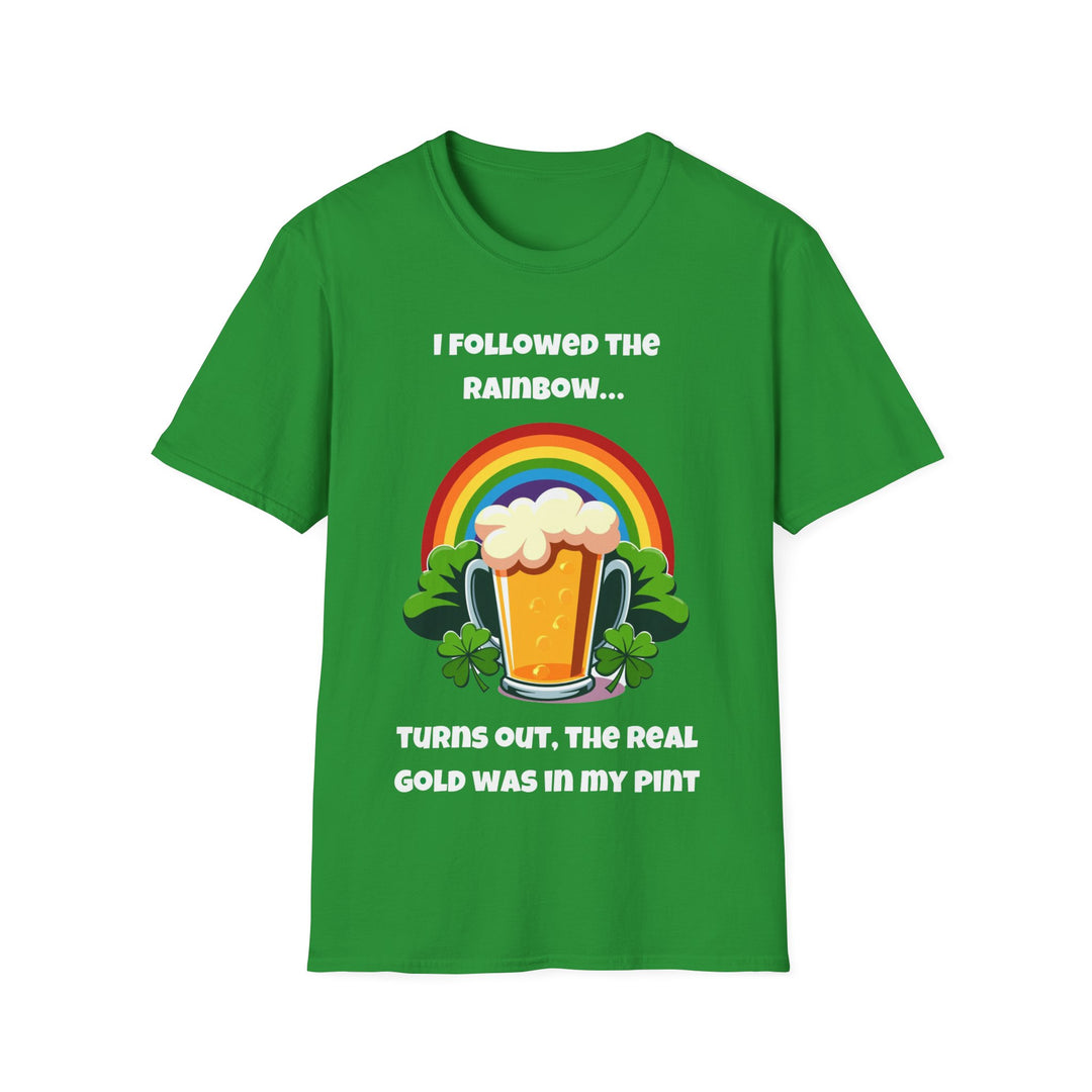 Regenbooggouden T-shirt – St. Patrick's Day-plezier en festiviteit