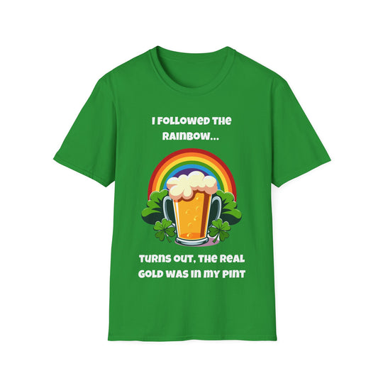 Regenbogen Gold T-Shirt – St. Patrick's Day Spaß &amp; Festlichkeit