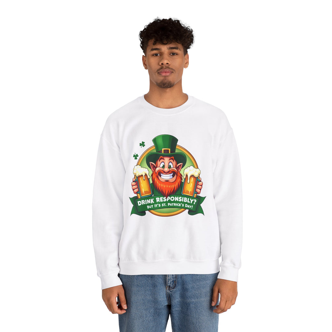 Sweatshirt „Trinken Sie verantwortungsvoll“ – St. Patrick's Day Edition