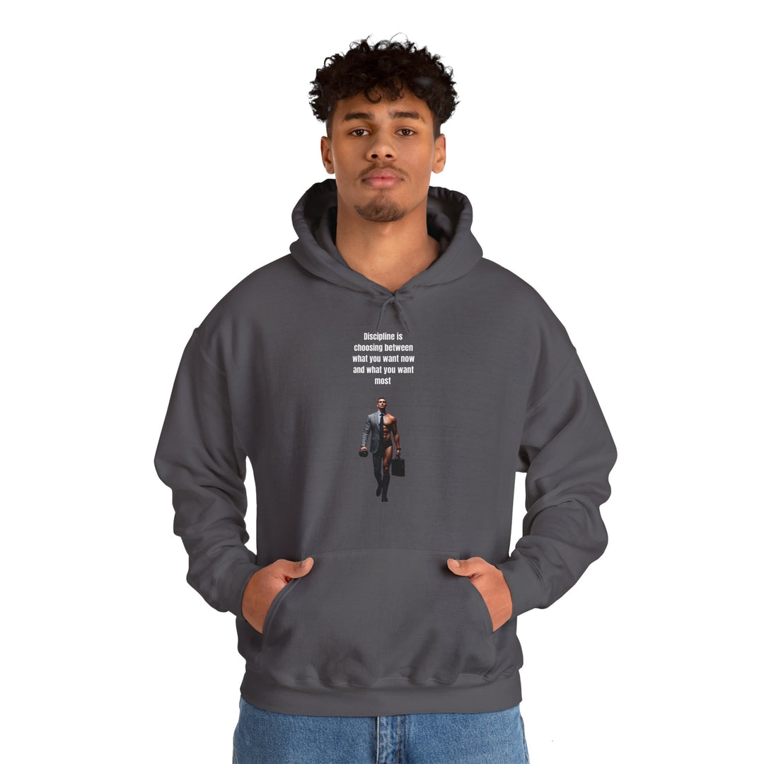 "Discipline is Choosing Between What You Want Now and What You Want Most" – Men´s Hoodie