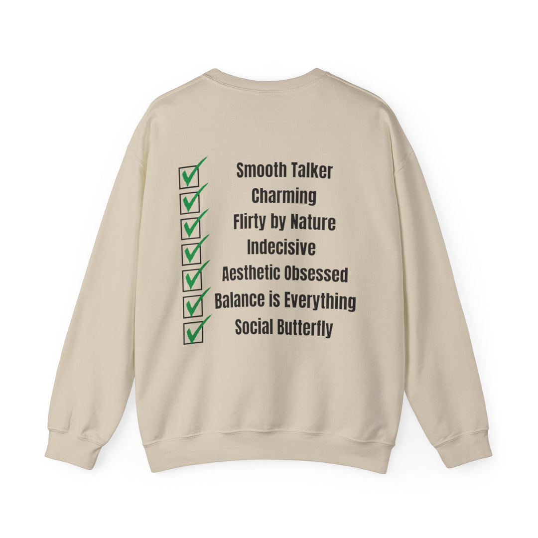 Weegschaal Zodiac – Smooth Talker &amp; Social Butterfly Sweatshirt 