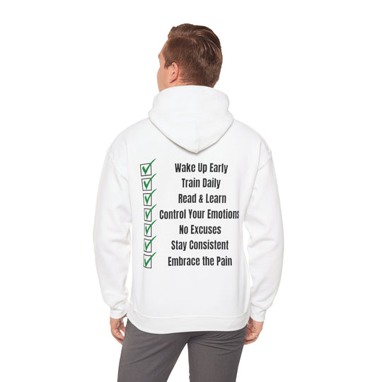 Blijf consistent Hoodie – omarm het proces