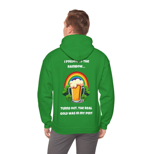 Regenbooggouden hoodie – St. Patrick's Day-plezier en feestelijkheid