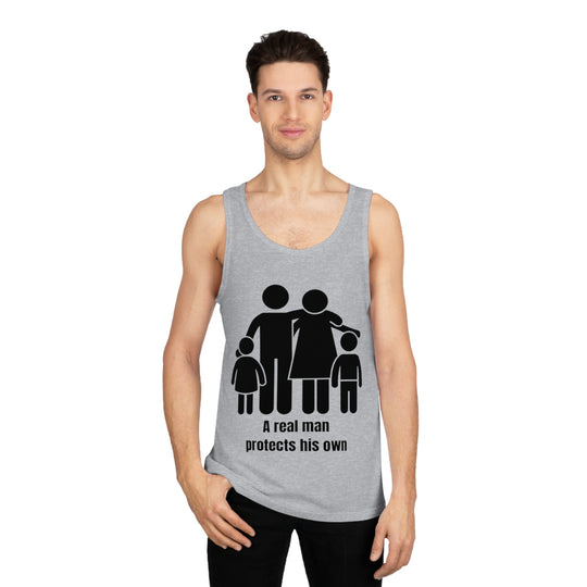 A Real Man Protects His Own Tank Top – Strength in Responsibility