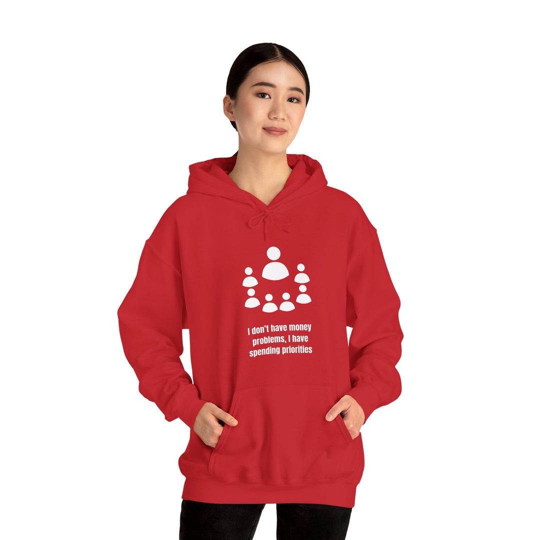 Uitgavenprioriteiten Hoodie – Geldbewegingen met een twist