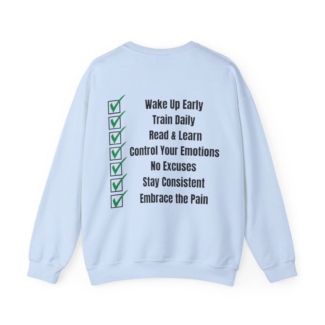 "Discipline is Choosing Between What You Want Now and What You Want Most" – Men's Sweatshirt