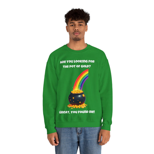 "Pot of Gold" St. Patrick's Day Rundhals-Sweatshirt 