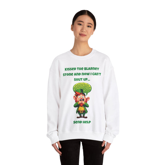 Kissed the Blarney Stone – Jetzt kann ich nicht mehr die Klappe halten Sweatshirt mit Rundhalsausschnitt