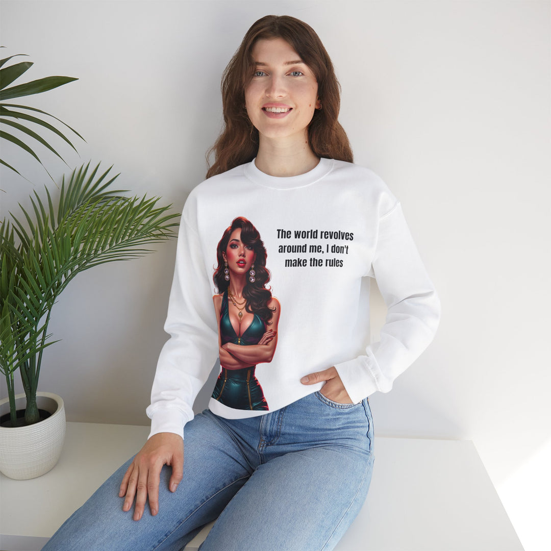 De wereld draait om mij – Damessweatshirt