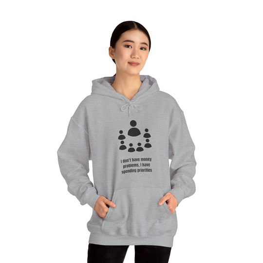 Uitgavenprioriteiten Hoodie – Geldbewegingen met een twist