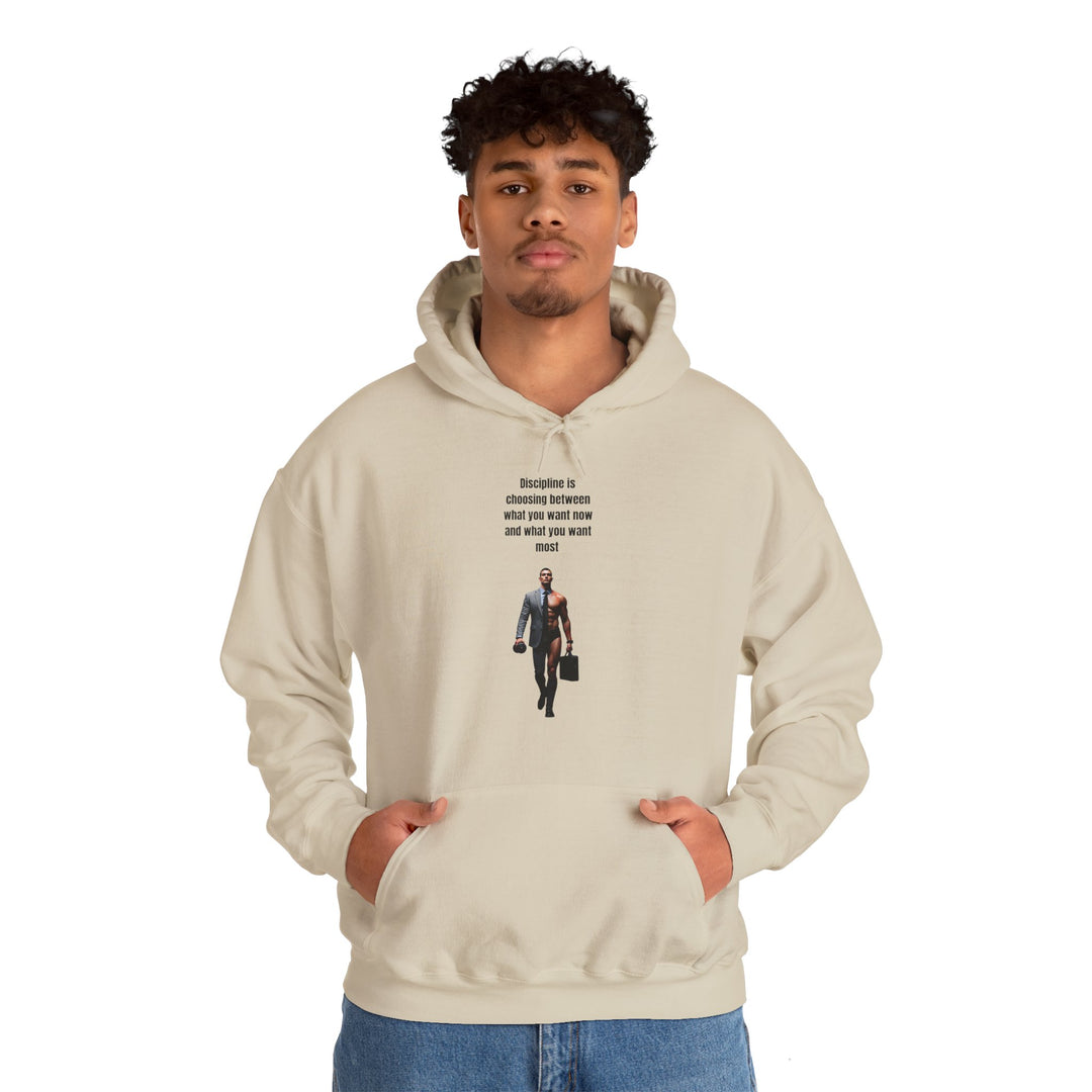 "Discipline is Choosing Between What You Want Now and What You Want Most" – Men´s Hoodie