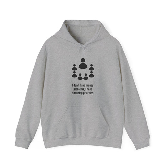 Uitgavenprioriteiten Hoodie – Geldbewegingen met een twist