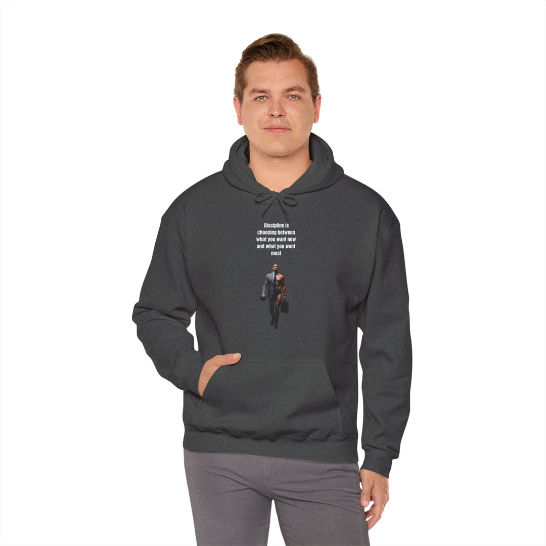 "Discipline is Choosing Between What You Want Now and What You Want Most" – Men´s Hoodie