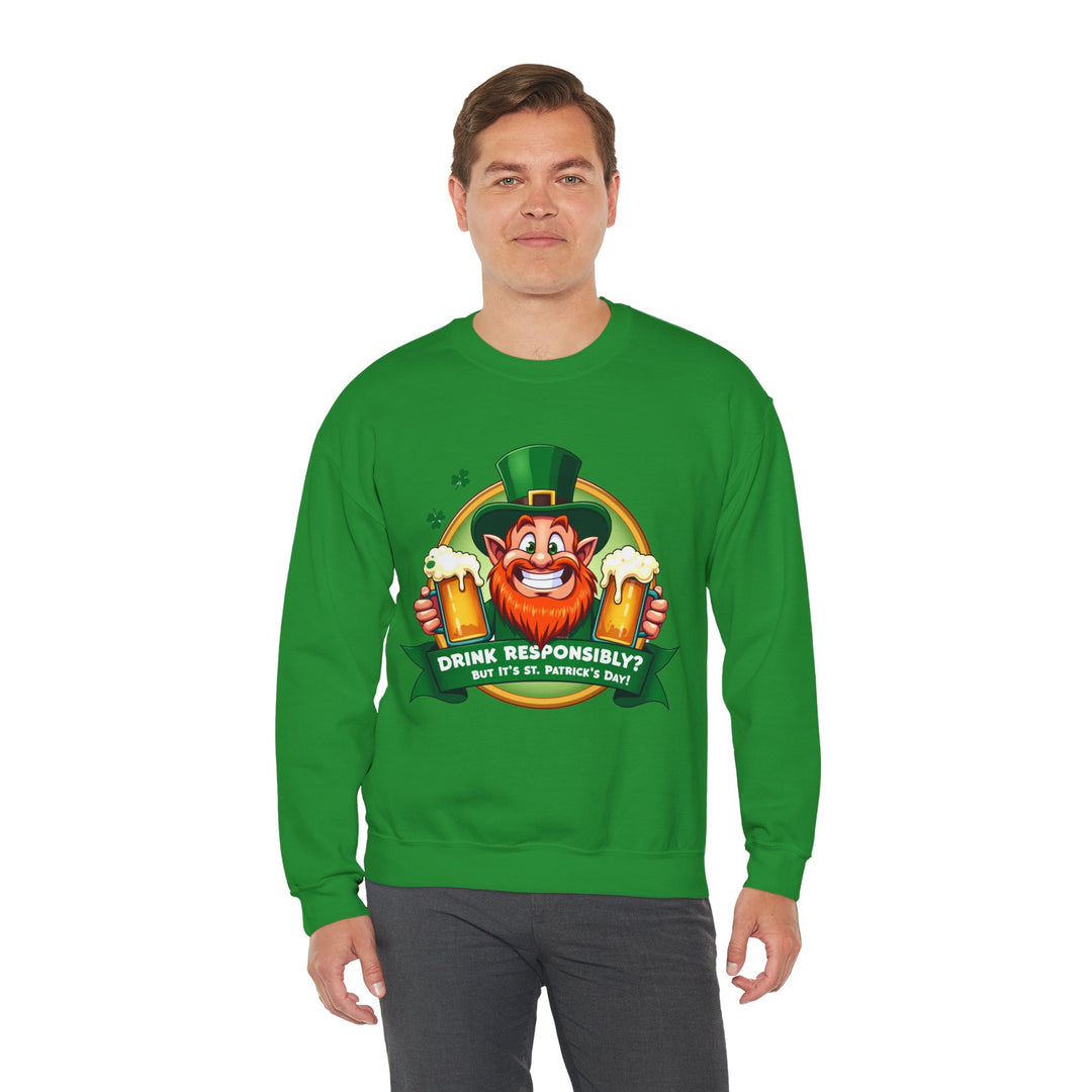 Sweatshirt „Trinken Sie verantwortungsvoll“ – St. Patrick's Day Edition