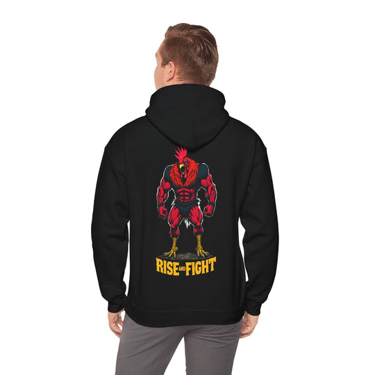 Rise and Fight – Warrior Rooster Hoodie