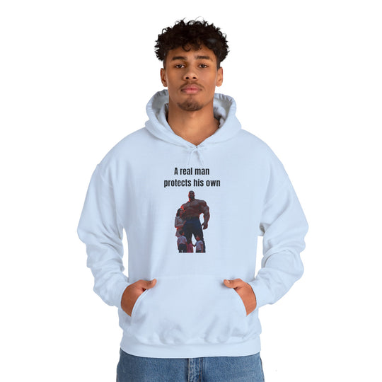 "A Real Man Protects His Own" – Men's Hoodie