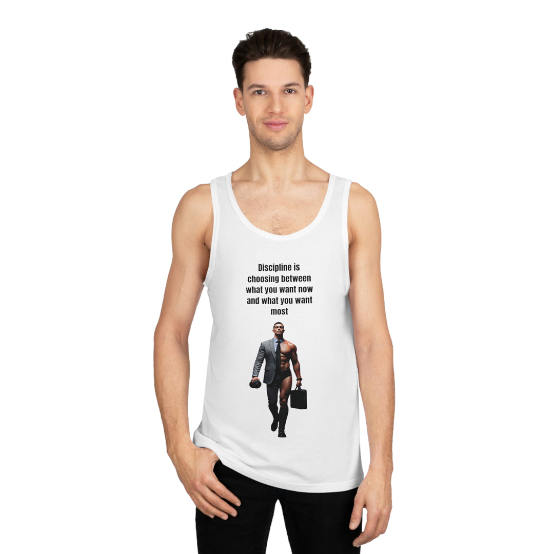 "Discipline is Choosing Between What You Want Now and What You Want Most" – Men´s Tank Top