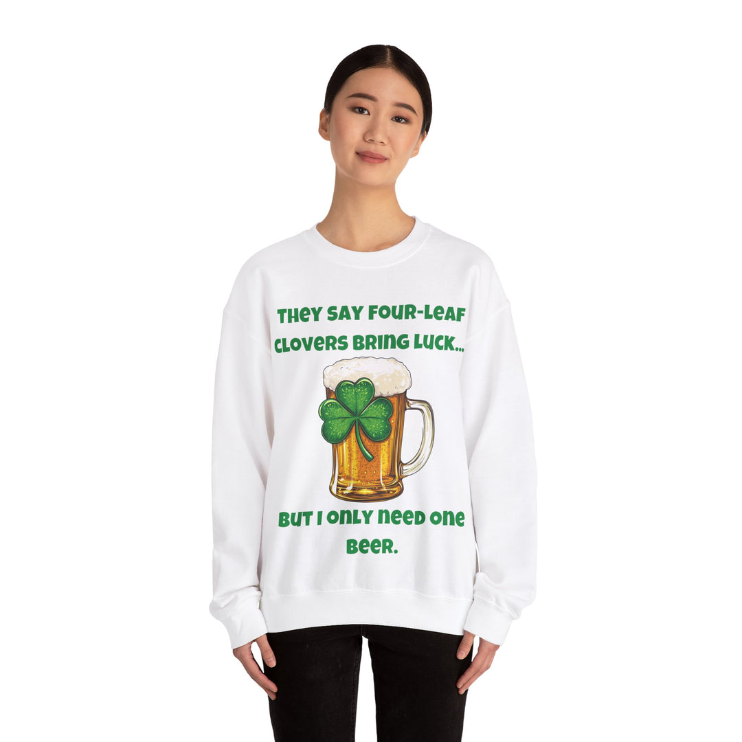 Lucky Beer Sweatshirt – St. Patrick’s Day Fun & Festivity