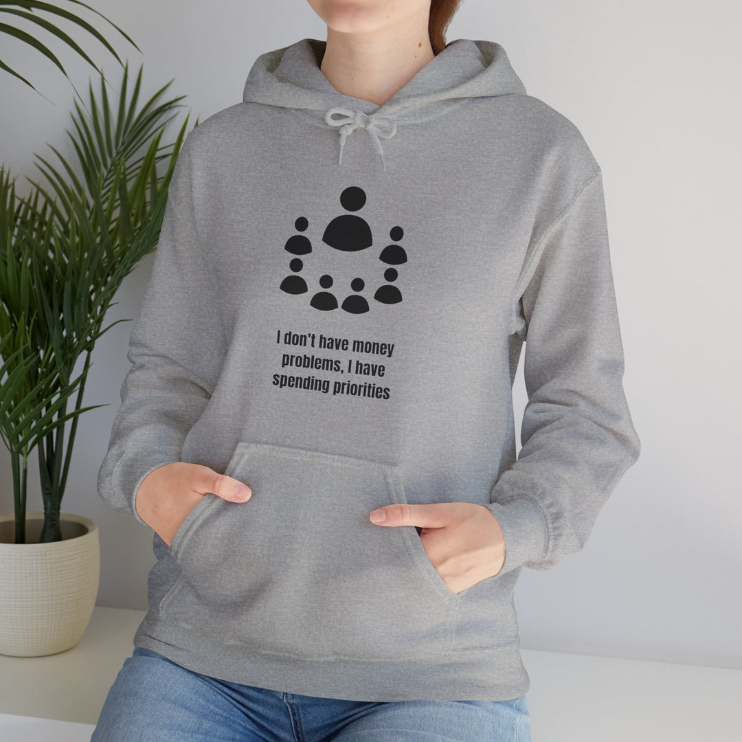 Uitgavenprioriteiten Hoodie – Geldbewegingen met een twist